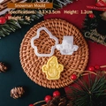 Christmas snowman cookie mold set with plunger tool for DIY festive holiday baking deco - E3035-Snowman