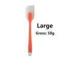 Large 58g translucent silicone spatula with orange core for baking and mixing - Semi-Transparent Large Spatula / Orange