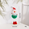 Plüsch-Weihnachtswichtel in grüner Kugelform mit rot gestreiftem Hut und weißem Bart - Weihnachtsmann