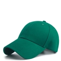 Classic dark green cotton twill baseball cap with six-panel structure and curved brim - One Size(56-58cm) / Dark Green