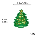 Embroidered Christmas tree patch with gold stars and red dots, 7.5x8.6cm DIY iron-on applique - 7.5x8.6cm / 11172-Christmas Tree with Red Dots