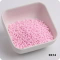 DIY craft beads in light pink finish 3mm round glass seed beads for handmade jewelry - KK14 Light Pink