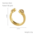 Maattabel voor 18K vergulde roestvrijstalen ring met zirkonia hartjesvorm - Gouden Micro Ingelegde Zirkoon Hartring Wit