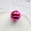 Pink metallic star-shaped cutout bell with a glossy finish for DIY Christmas decorations - 25mm / Rose Red