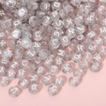 Transparent round acrylic beads with silver uppercase letters and colorful glitter for DIY crafts - 4x7mm Glitter Transparent Silver Letters (100pcs)