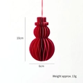 Addobbo natalizio a nido d'ape a forma di pupazzo di neve rosso, altezza 10 cm - 10CM Pupazzo di Neve Rosso