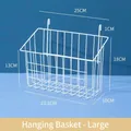 White Large Slant Hanging Basket