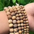 Frosted matte natural stone multi-layer beaded bracelet with brown marble texture - Frosted Picture Stone / 4mm/1 Piece Approximately 90 Pieces/10g