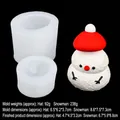 Set di stampi in silicone pupazzo di neve fai-da-te per candele profumate - 1#B1069 Pupazzo di Neve-Trasparente