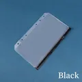 Διαφανής θήκη PVC A5 με 6 τρύπες και μαύρο πλαστικό φερμουάρ για κλασέρ με κρίκους - A6 Διαφανής Τσάντα με Μαύρο Φερμουάρ