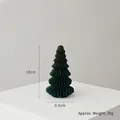 Dark green honeycomb paper Christmas tree with gold glitter edges, 18cm table ornament - 18cm Type D / Dark Green