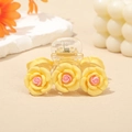 Sweet yellow camellia claw clip with pink center for women in spring style - Yellow