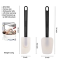 2-piece silicone spatula set with black heat-resistant handles and off-white heads - 14 Inch 2-Piece Set / Black Handle