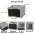 Square grey rustic wood coffee cup organizer box with blackboard and pen holders - Single Cup with Chalkboard - Grey