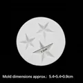 Stampo in silicone bianco con tre cavità a forma di stella per decorazioni di torte - 3 Stelle / Grigio