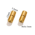 Chiusura a vite dorata in acciaio inossidabile per gioielli, 12mm lungo e 5,8mm largo - Oro Liscio Medio