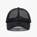 Cappellino da baseball in mesh nero traspirante con design traforato leggero per lo sport - Regolabile / Nero