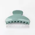 Polished mint green PC shark hair claw clip with mirror finish for elegant women - Sky Blue