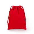 Eco-friendly red cotton canvas drawstring bag for sustainable gift packaging - Red Cotton