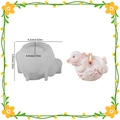 Easter sheep silicone mold for DIY candles and plaster crafts with detailed dimensions - Little Lamb Planter 001