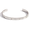 Silver stainless steel open cuff bracelet with ocean theme seahorse and shell engravings - Marine Style Style 1 - Silver Tone
