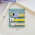 Barrettes animaux mignons avec un teckel jaune, un ours et un chien blanc pour filles - Ensemble Combo Vert (3 pièces)