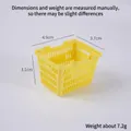 Panier de supermarché miniature jaune en plastique avec doubles poignées et maille - Jaune-Panier de courses