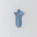 Denim blue low cut cotton socks with textured marl finish and ergonomic heel shape - One Size / Blue