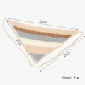 Handmade crochet daisy bandana with beige and brown stripes for women hair styling - Striped Color Block