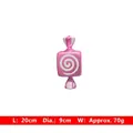 Pink and white candy cane dance prop, 20cm length, spiraled decorative toy for kids - 20CM Square Spiral Pink White Candy (Single)