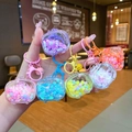Bunte TV-Schlüsselanhänger aus Acryl mit flüssigem Glitzersand, Perlen und kleinen Glocken - Treibsand-TV / Bunte Hardware (Gemischt)