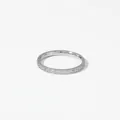 Exquisite silver-toned eternity ring set with sparkling zircon stones for women - Full Eternity Zirconia Silver Style (B399)