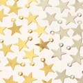 Golden and silver metal star pendants with small rings for DIY jewelry making - Mixed Color Star 200Pcs/Pack