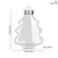 Addobbo natalizio trasparente a forma di albero in PET con misure 10x8x4cm - Albero di Natale Trasparente / 1 Pezzo