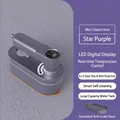 Tragbares Dampfbügeleisen in Sternenlila mit digitalem LED-Display und drehbarem Griff - LED-Digitalanzeige-Stil (S3) / Sternenviolett / EU Stecker