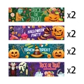 Etichette per bottiglie di Halloween con zombie, zucche e castelli di vampiri - 8 Fogli/Confezione (Y-00412)