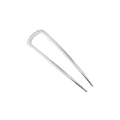 Detailopname van een minimalistische U-vormige zilveren metalen haarspeld met glans - 11cm*3cm / Zilver