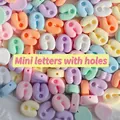 Mini macaron colorful alphabet resin beads with holes for DIY jewelry making - Letter A / 1 Piece