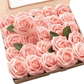 Pink foam artificial roses in a kraft box for home decoration and floral arrangements - Rose Pink