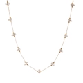 Minimalistische 18k vergoldete Edelstahlkette mit barocken unregelmäßigen Perlen - Barockperlen-Stil (STN2572-GO)