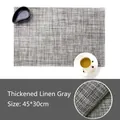 Linen gray woven placemat in PVC 45x30cm non-slip heat resistant table mat - 45*30cm / Marl Grey