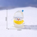 Miniature translucent snowman figurine with yellow scarf for DIY Christmas decor, 3.4cm tall - 5# Snowman with Yellow Scarf