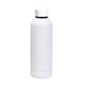 Minimalist double-wall insulated stainless steel water bottle in clean matte white finish - 500ml / White