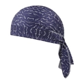 Navy blue paisley bandana cap with white lightning pattern for outdoor cycling and sports - Navy Blue White Lightning Geometric Pattern (4#)