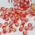 H227# Bursting Floral Brushed 10mm Imperial Red