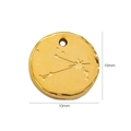 10mm 14k gold-plated titanium steel Cancer zodiac pendant for DIY jewelry making - Taurus