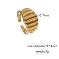 Croissant open ring detail with 12.7mm width and 17.4mm inner diameter dimensions - Gold