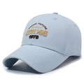 Light blue brushed cotton baseball cap with multicolor 1978 embroidery detail - Adjustable / Light Blue