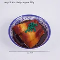 Modelo de cerdo braseado realista en cuenco de porcelana de 12,6 cm para restaurante - Trozo Grande de Cerdo Braseado