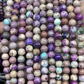 Purple and turquoise Imperial Jasper round beads for DIY jewelry and bracelets - Pattern Purple Emperor Stone 2